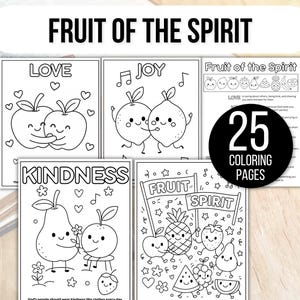 Fruit of the Spirit Coloring Sheets, Fruits of the Spirit Activity, Bible Coloring Pages, Fruit of the Spirit Coloring Pages, Sunday School