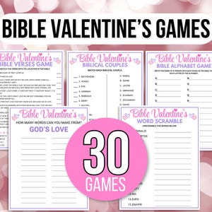 Valentine&#39;s Bible Games, Bible Valentine&#39;s Party Games, Valentine&#39;s Games, Christian Valentine&#39;s Games, Valentines Bible Games, Bible Bundle