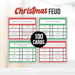 Christmas Feud Game, Christmas Friendly Feud Game, Christmas Activity, Christmas Game, Christmas Feud Edition, Christmas Party Game, Feud