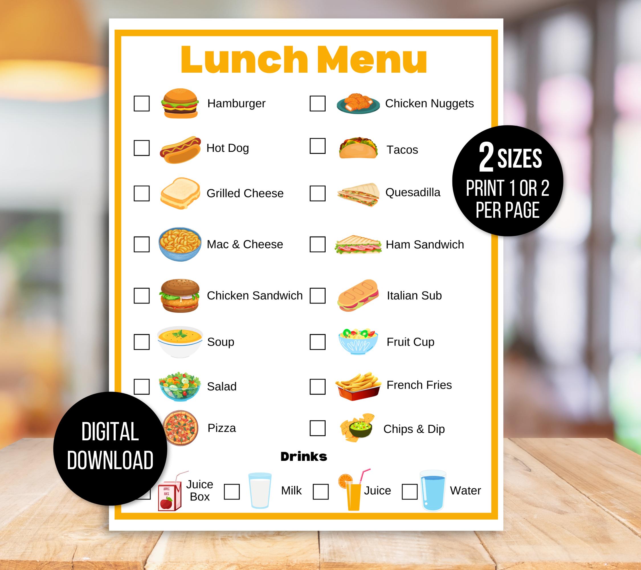 Pretend Play Menus, Pretend Restaurant Menus, Kids Play Menus, Kitchen ...