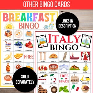 Pizza Bingo, Pizza Party Bingo, 50 Printable Pizza Bingo Cards, Pizza Game, Pizza Activity, Kid's Printable Bingo Game, Pizza Birthday Game