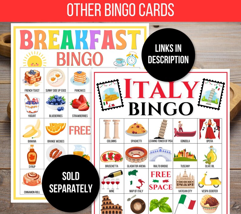 Pizza Bingo, Pizza Party Bingo, 50 Printable Pizza Bingo Cards, Pizza Game, Pizza Activity, Kid's Printable Bingo Game, Pizza Birthday Game
