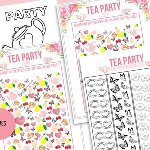 Tea Party Games Printable Bundle, Tea Party Activities, Ladies Tea ...