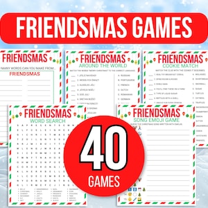 Friendsmas Games, Friendsmas Party Games, Friendsmas Activities, Holiday Party Games, Holiday Games Bundle, 45 Friendsmas Games, Friendsmas