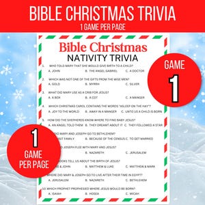 Christmas Bible Trivia Game, Church Christmas Party Game, Fun Christmas ...