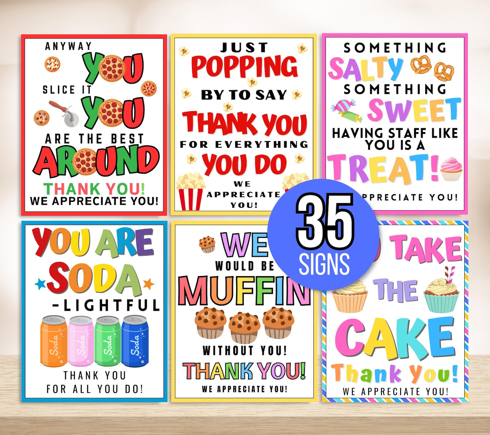 Printable Appreciation Signs, Staff Appreciation Signs, Appreciation ...