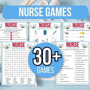 Nurse Games Bundle, Nurse Trivia Games, Nurse Games Trivia Bundle, Nurse Party Games, Nurse Activities, Nurse Game, Medical Party Games