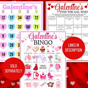 Galentines Games, 40 Printable Galentines Games, Galentine's Activities, Galentine's Party Games, Galentines Game Bundle, Adult Galentines