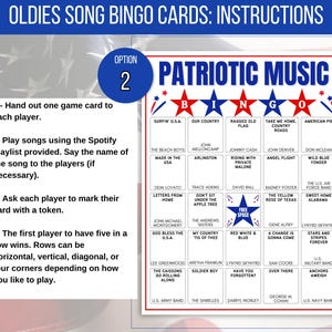 Music Bingo, Patriotic Music Bingo, Fourth of July Bingo Cards, Patriotic Bingo, Independence Day Bingo, 4th of July Game, Veterans Bingo