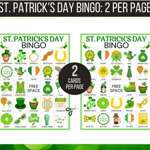 St. Patrick's Day Bingo, 30 St. Patrick's Bingo Cards, St. Patrick's Day Game, St. Paddy's Game for Kids, St. Patrick's Day Party Game