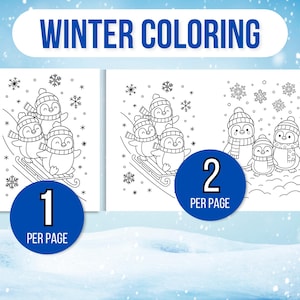 Winter Coloring Pages, Winter Coloring Book, Winter Coloring Sheets, Christmas Coloring Pages, Kids Winter Coloring Pages, Winter Activities