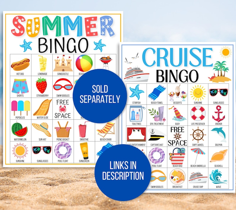 Cruise Games, Cruise Activities, Cruise Bingo, Cruise Family Games, Cruise Printables