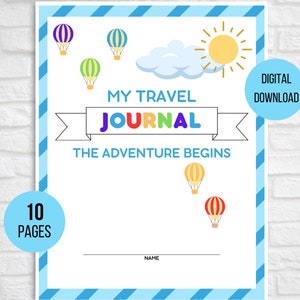 Kid&#39;s Travel Journal, Vacation Journal, Travel Journal for Kids, Kids Road Trip Activity, Summer Road Trip Journal, Family Road Trip Games