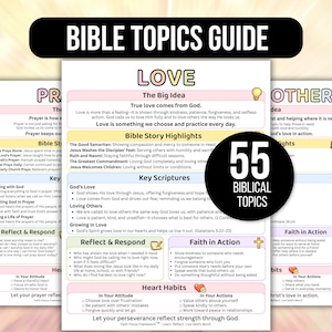 Bible Topics Study Guide, Topical Bible Study Guide, Bible Topics Summary, Bible Summary, Bible Topic Summary, Biblical Guide, Bible Study