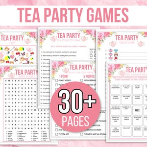 Tea Party Games Printable Bundle, Tea Party Activities, Ladies Tea Party Games, Tea Party Bundle, Garden Tea Party, Bridal Tea Party Games