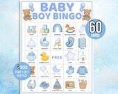 Baby Boy Bingo, Baby Boy Bingo Cards, Baby Boy Games, Baby Shower Bingo, Baby Shower Game, Baby Bingo and Markers, Baby Sprinkle Bingo, Boy