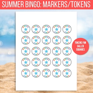 Summer Bingo, 30 Summer Bingo Cards, Summer Game, Summer Activity, Kid's Printable Bingo, Summer Bingo Game for Kids, Summer Vacation Bingo image 8