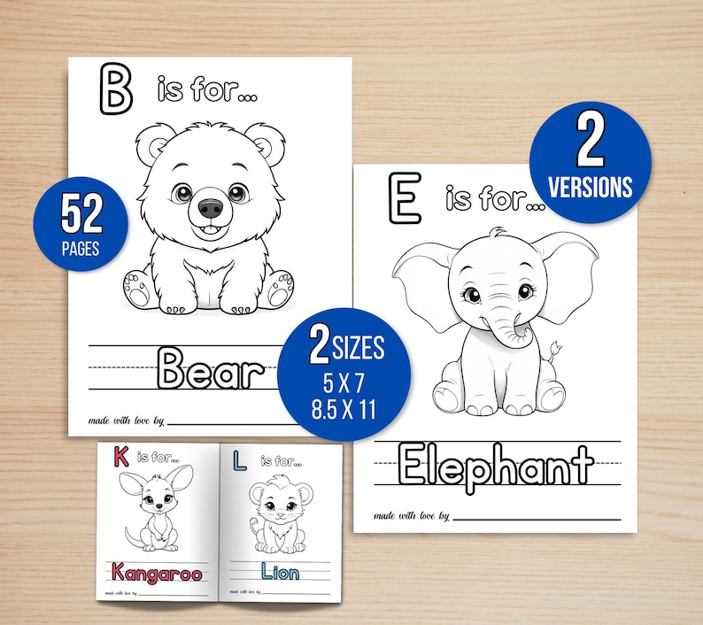 ABC Coloring Book Baby Shower Game, ABC Book Baby Shower Activity, ABC Baby Shower Coloring Book, Baby Shower Game Bundle, Baby Activities