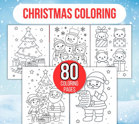 Christmas Coloring Pages, Christmas Coloring Book, Christmas Coloring Sheets, Winter Coloring Pages, Kids Christmas Coloring Pages, Winter