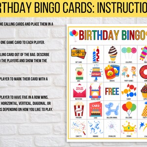 Birthday Bingo, 30 Birthday Party Bingo Cards, Birthday Game, Happy ...