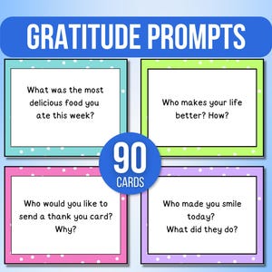 Gratitude Prompts, Gratitude Questions, Gratitude Conversation Starters, Gratitude Questions, Gratitude Conversation Cards, Gratitude Game