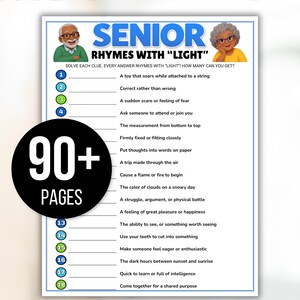 Senior Games Bundle, Activities for Seniors, Assisted Living Games, Nursing Home Activities, Senior Center Games, Senior Trivia, Senior