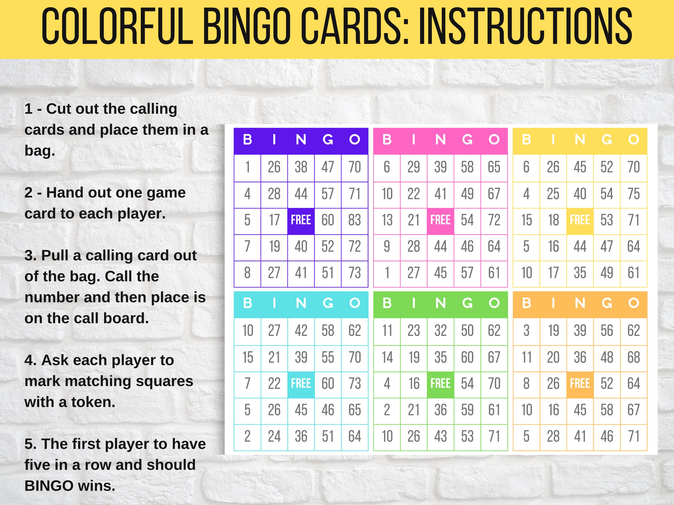 300 Bingo Cards 6 per Page Fun Party Game Classroom - Etsy