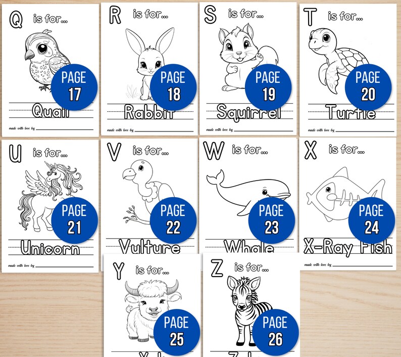 ABC Coloring Book Baby Shower Game, ABC Book Baby Shower Activity, ABC Baby Shower Coloring Book, Baby Shower Game Bundle, Baby Activities