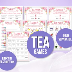 Tea Party Etiquette Game Printable, Tea Etiquette Game, Tea Party ...