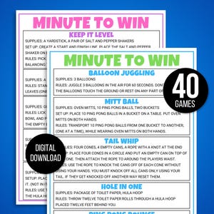 Jeux à gagner en une minute, jeux de société 40 minutes pour gagner, jeux de société amusants pour enfants, jeux de société amusants pour adultes, jeux d'anniversaire, jeux de société