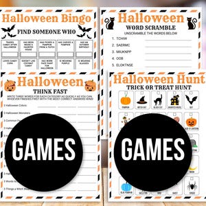 Halloween Games, Halloween Party Games, Halloween Activities, Halloween Games for Kids, Halloween Printable, Halloween Activities Bundle