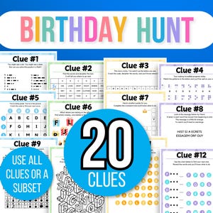 Ultimate Birthday Treasure Hunt for Teens, Indoor Birthday Scavenger Hunt, Treasure Hunt Clues, Teenager Birthday Games, Indoor, Teen Hunt