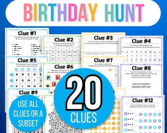 Ultimate Birthday Treasure Hunt for Teens, Indoor Birthday Scavenger Hunt, Treasure Hunt Clues, Teenager Birthday Games, Indoor, Teen Hunt