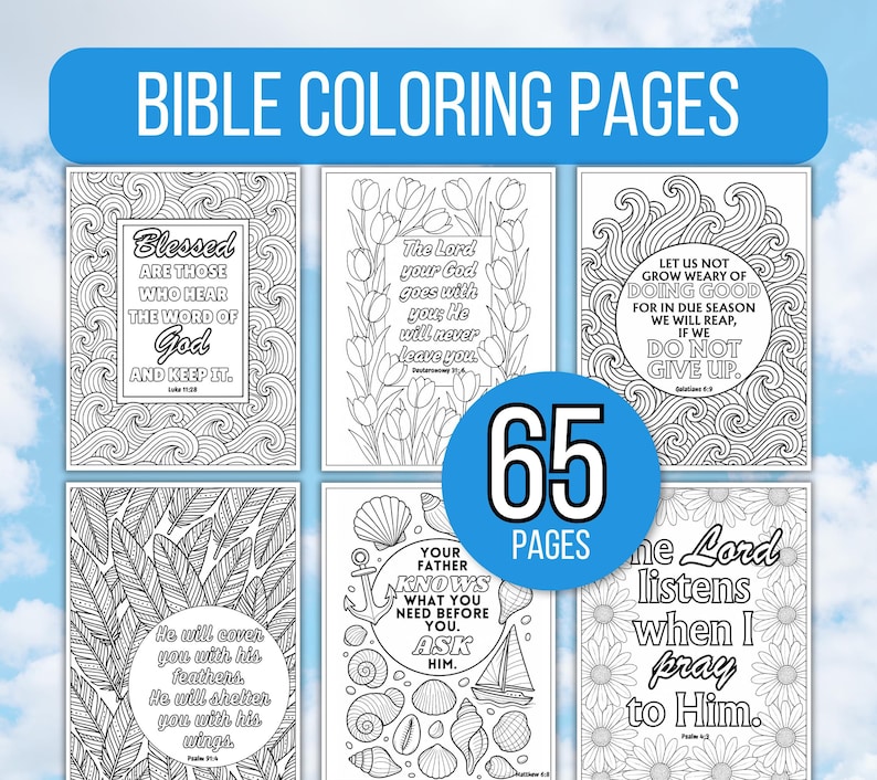 Bible Verse Coloring Pages, Bible Coloring Pages, Christian Coloring Book, Christian Coloring Sheets, Religious Coloring Pages, Bible, Bible