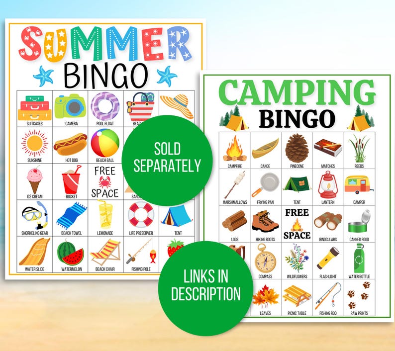Camping Games, Camping Party Games, Camping Activities, Camping Games for Kids, Camping Printable, Camping Activities, Camping Games Bundle