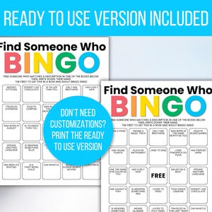 Conheça-se Bingo, Encontre alguém que faça Bingo, Encontre o convidado Bingo, Bingo quebra-gelo, Jogo quebra-gelo, Atividade quebra-gelo, Bingo em sala de aula imagem 4