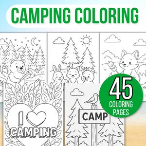 Camping Coloring Pages, Camping Coloring Book, Camping Coloring Sheets, Camping Coloring Pages, Summer Coloring Pages, Camping Activities