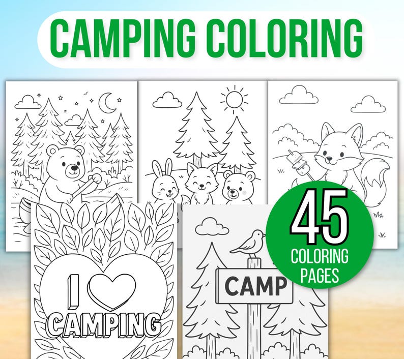 Camping Coloring Pages, Camping Coloring Book, Camping Coloring Sheets, Camping Coloring Pages, Summer Coloring Pages, Camping Activities