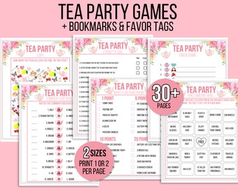 Tea Party Games Printable Bundle, Tea Party Activities, Ladies Tea Party Games, Tea Party Bundle, Garden Tea Party, Kids Tea Party Birthday