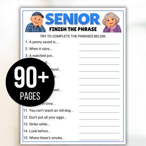 Senior Games Bundle, Activities for Seniors, Assisted Living Games, Nursing Home Activities, Senior Center Games, Senior Trivia, Senior