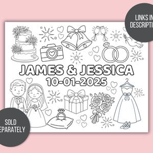 Kids Wedding Activity Bundle, Wedding Activity Pack for Kids, Kids Wedding Book, Wedding Activity Kit for Kids, Kids Wedding Coloring Pages image 8