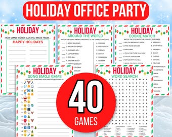 Holiday Office Party Games, Office Party Games, Holiday Office Party Activities, Holiday Party Games, Holiday Games Bundle, Holiday Party