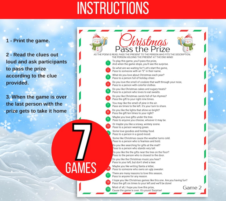 Christmas Pass the Parcel Game, Pass the Prize Game, Christmas Party Game, Teen Christmas Game, Pass the Present Game, Fun Christmas Game