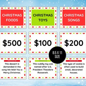 Christmas Jeoparty Game Bundle, Christmas Jeoparty Games, Christmas Jeoparty, Christmas Jeoparty Games for Kids, Teen Christmas Game, Trivia