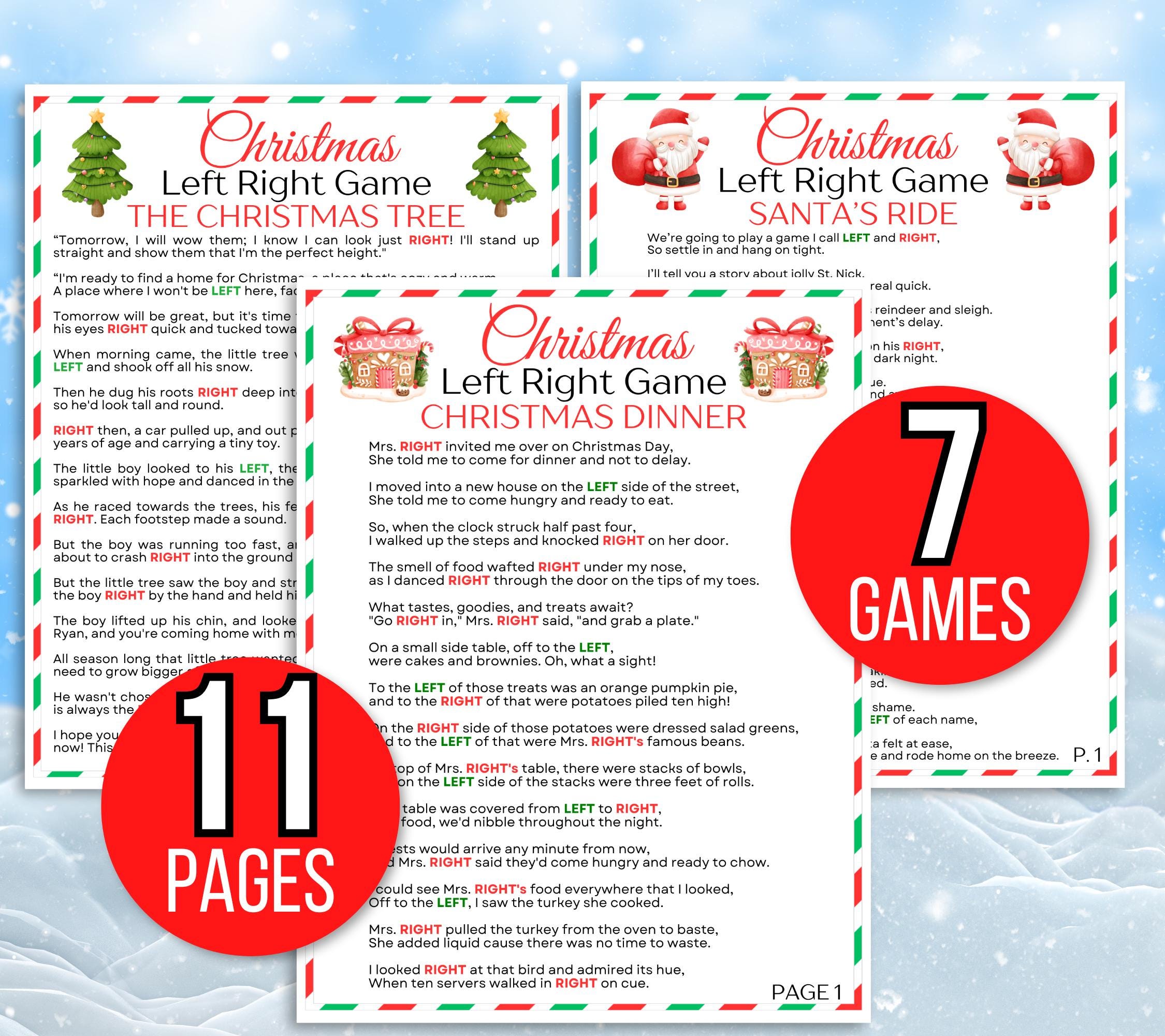 Christmas Left Right Game, Christmas Games, Christmas Pass the Present Game, Christmas Pass the Prize Game, Christmas Party Game, Christmas