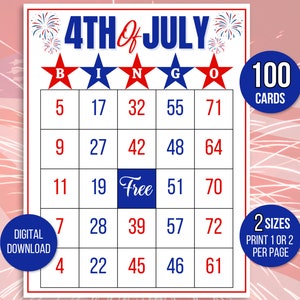 4. Juli Bingo, 4. Juli Bingokarten, 4. Juli Partyspiel, 4. Juli Bingo, 4. Juli Partyspiel, 4. Juli Bingokarten