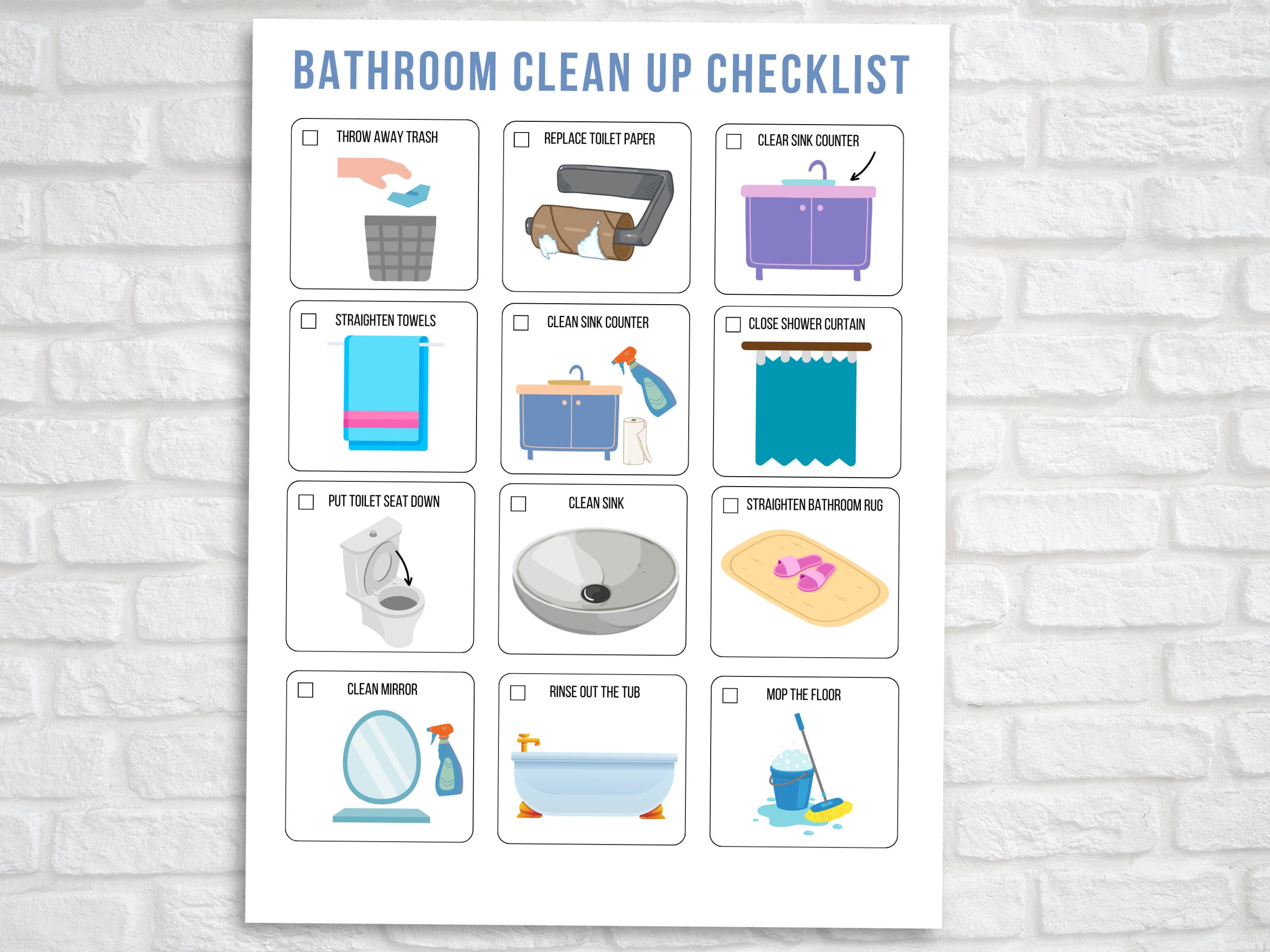 Kids Cleaning Checklist