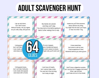 Adult Scavenger Hunt, Teen Scavenger Hunt, Indoor Scavenger Hunt, Outdoor Scavenger Hunt, Adult Scavenger Birthday Hunt, Adult Easter Hunt