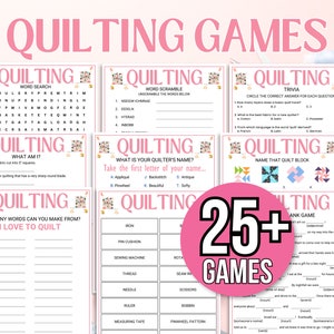 Quilt Games, Quilting Games, Name That Quilt Block, Quilting Party Games, Quilt Club Game, Quilt Retreat, Quilt Activities Bundle