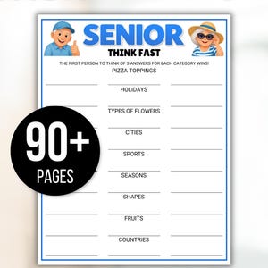 Senior Games Bundle, Activities for Seniors, Assisted Living Games, Nursing Home Activities, Senior Center Games, Senior Trivia, Senior
